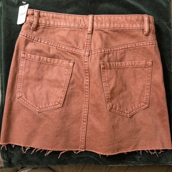 We The Free by Free People Zip Front Mini Skirt | Rust Brown | Size 27 | NWT - Picture 10 of 12
